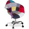 
Office Chair with Armrests - Desk Chair with Wheels - Upholstered in Patchwork - Ray image 7