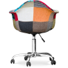 Buy 
Office Chair with Armrests - Desk Chair with Wheels - Upholstered in Patchwork - Ray Multicolour 59869 - in the UK