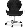 Buy Office Chair with Wheels - Swivel Desk Chair - Upholstered in Leatherette - Wito Black 59871 - prices