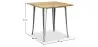 Square Industrial Dining Table - Wood and Metal - Stylix image 7