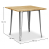 Buy Square Industrial Dining Table - Wood and Metal - Stylix Steel 59874 home delivery