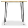 Square Industrial Dining Table - Wood and Metal - Stylix image 7