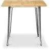Square Industrial Dining Table - Wood and Metal - Stylix image 7