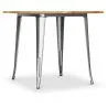 Square Industrial Dining Table - Wood and Metal - Stylix image 7