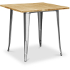 Buy Square Industrial Dining Table - Wood and Metal - Stylix Steel 59874 - in the UK