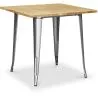 Square Industrial Dining Table - Wood and Metal - Stylix image 7