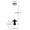  Design Ball Ceiling Lamp - Chrome Metal Pendant Lamp - Speculum image 7