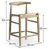 Boho Bali Design Wooden Stool - 65cm - Elb image 7