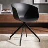 Upholstered Office Chair with Armrests - Black Design Desk Chair - Jodie - Joan image 7
