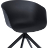 Buy Upholstered Office Chair with Armrests - Black Design Desk Chair - Jodie - Joan Black 59886 - in the UK