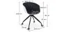 Office Chair with Armrests - Desk Chair with Castors - Black and White - Jodie image 7