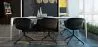 Upholstered Office Chair with Armrests - Desk Chair with Castors - Black and White - Jodie image 7
