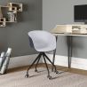 Upholstered Office Chair with Armrests - Desk Chair with Castors - Black and White - Jodie image 7