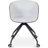 Buy Upholstered Office Chair with Armrests - Desk Chair with Castors - Black and White - Jodie Light grey 59888 - in the UK