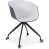 Buy Upholstered Office Chair with Armrests - Desk Chair with Castors - Black and White - Jodie Light grey 59888 - prices