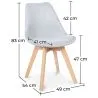 Fabric Upholstered Dining Chair - Scandinavian Style - Denisse image 7