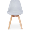 Buy Fabric Upholstered Dining Chair - Scandinavian Style - Denisse Light grey 59892 - in the UK