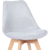 Buy Fabric Upholstered Dining Chair - Scandinavian Style - Denisse Light grey 59892 with a guarantee