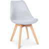 Buy Fabric Upholstered Dining Chair - Scandinavian Style - Denisse Light grey 59892 - prices