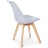 Buy Fabric Upholstered Dining Chair - Scandinavian Style - Denisse Light grey 59892 in the United Kingdom