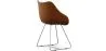 Dining Chair with Armrests - Leatherette - PU - Stylix - Black - Clun image 7