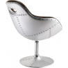Buy Armchair with armrests - Aviator design - Leather and metal - Tulip Brown 25622 - prices