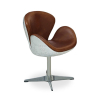 Buy Armchair with Armrests - Aviator Style - Leather and Metal - Aviator Brown 25625 - in the UK