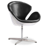 Buy 
Armchair with Armrests - Aviator Style - Upholstered in Leather - Via Black 25626 - prices