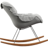 Buy Padded Rocking Chair - Scandinavian Design - Ruma Grey 59895 in the United Kingdom