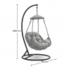 Buy Garden Hanging Chair - Swing - Ella Grey 59897 - prices
