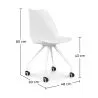 Office Chair with Wheels - White Desk Chair - Canva image 7