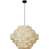 Buy Wooden Ceiling Lamp - Boho Bali Design Pendant Lamp - Aura Natural wood 59907 - in the UK