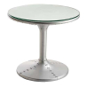 Buy Round Coffee Table - Aviator Style Side Table - Metal - Tulip Steel 25804 - in the UK