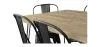 Pack Dining Table - Industrial Design 150cm + Pack of 6 Dining Chairs - Industrial Design - Hairpin Stylix image 7