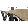 Buy Pack Dining Table - Industrial Design 150cm + Pack of 6 Dining Chairs - Industrial Design - Hairpin Stylix Black 59922 - prices
