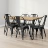 Pack Dining Table - Industrial Design 150cm + Pack of 6 Dining Chairs - Industrial Design - Hairpin Stylix image 7