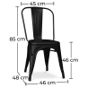 Buy Industrial Design Dining Table 120cm + Pack of 4 Dining Chairs - Industrial Design - Hairpin Stylix Black 59923 in the United Kingdom