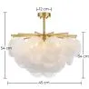 Mother of Pearl Ceiling Lamp - Disc Pendant Lamp - Karl image 7