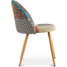 Buy Dining Chair - Upholstered in Patchwork - Scandinavian Style - Patty Multicolour 59933 at Privatefloor