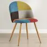 Dining Chair - Upholstered in Patchwork - Scandinavian Style - Simona image 7