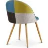 Dining Chair - Upholstered in Patchwork - Scandinavian Style - Simona image 7