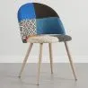 Dining Chair - Upholstered in Patchwork - Scandinavian Style - Evelyne image 7