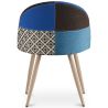 Dining Chair - Upholstered in Patchwork - Scandinavian Style - Evelyne image 7