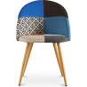 Buy Dining Chair - Upholstered in Patchwork - Scandinavian Style - Evelyne Multicolour 59936 - in the UK