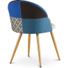 Buy Dining Chair - Upholstered in Patchwork - Scandinavian Style - Evelyne Multicolour 59936 in the United Kingdom
