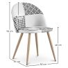 Dining Chair - Upholstered in Black and White Patchwork - Evelyne image 7