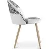 Dining Chair - Upholstered in Black and White Patchwork - Evelyne image 7
