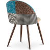 Buy Dining Chair - Upholstered in Patchwork - Scandinavian Style - Patty Multicolour 59938 in the United Kingdom