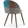 Dining Chair - Upholstered in Patchwork - Scandinavian Style - Patty image 7