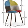 Dining Chair - Upholstered in Patchwork - Scandinavian Style - Simona image 7
